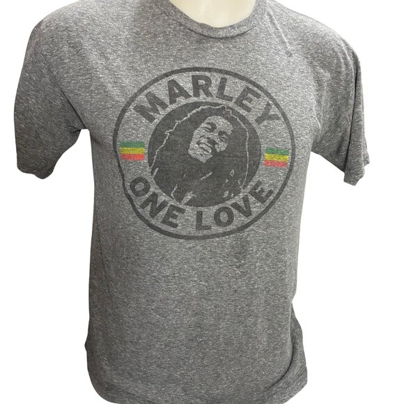 Bob Marley One Love Zion Rootswear Gray T-shirt - Picture 3 of 6